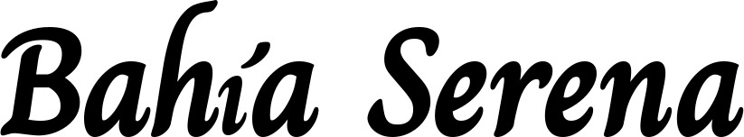 Vorschau des Bootsnamens "Bahía Serena" als Schriftzug für "Bootsbeschriftung Klassisch 51"
