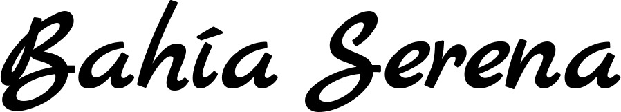 Vorschau des Bootsnamens "Bahía Serena" als Schriftzug für "Bootsbeschriftung Klassisch 77"