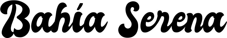Vorschau des Bootsnamens "Bahía Serena" als Schriftzug für "Bootsbeschriftung Klassisch 41"