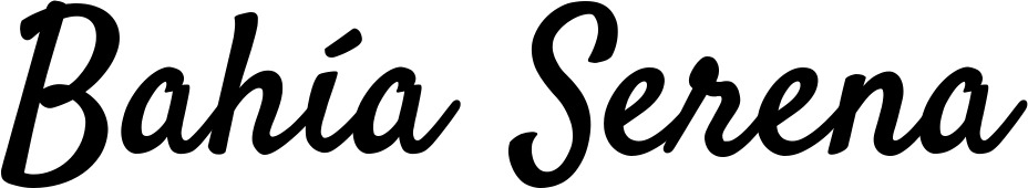 Vorschau des Bootsnamens "Bahía Serena" als Schriftzug für "Bootsbeschriftung Klassisch 96"