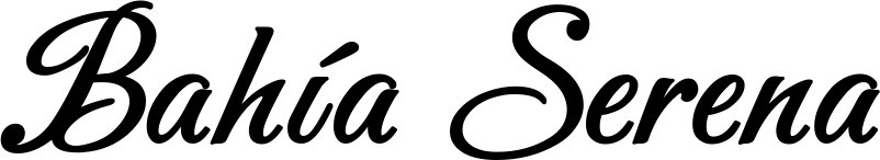 Vorschau des Bootsnamens "Bahía Serena" als Schriftzug für "Bootsbeschriftung Klassisch 50"