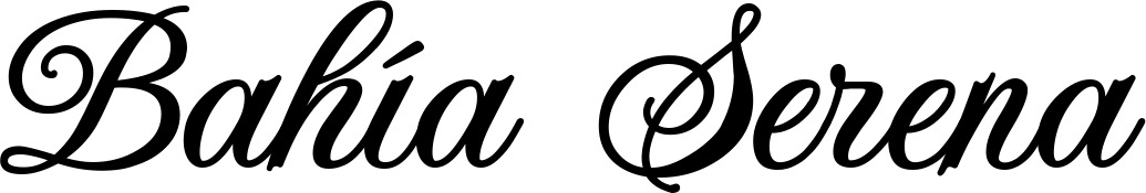 Vorschau des Bootsnamens "Bahía Serena" als Schriftzug für "Bootsbeschriftung Klassisch 70"