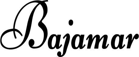 Vorschau des Bootsnamens "Bajamar" als Schriftzug für "Bootsbeschriftung Klassisch 76"