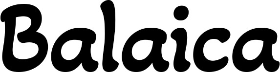 Vorschau des Bootsnamens "Balaica" als Schriftzug für "Bootsbeschriftung Klassisch 103"