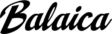 Vorschau des Bootsnamens "Balaica" als Schriftzug für "Bootsbeschriftung Klassisch 29"