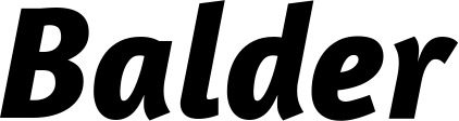 Vorschau des Bootsnamens "Balder" als Schriftzug für "Bootsbeschriftung Kursiv 01"