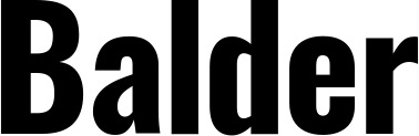 Vorschau des Bootsnamens "Balder" als Schriftzug für "Bootsbeschriftung Fett 29"