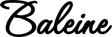 Vorschau des Bootsnamens "Baleine" als Schriftzug für "Bootsbeschriftung Klassisch 111"