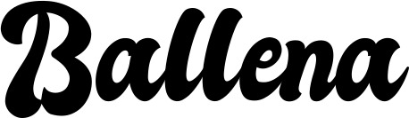 Vorschau des Bootsnamens "Ballena" als Schriftzug für "Bootsbeschriftung Klassisch 41"