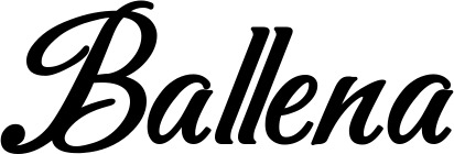 Vorschau des Bootsnamens "Ballena" als Schriftzug für "Bootsbeschriftung Klassisch 50"