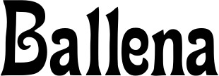 Vorschau des Bootsnamens "Ballena" als Schriftzug für "Bootsbeschriftung Neu 44"