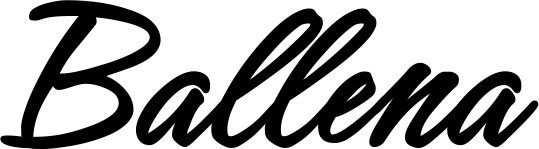 Vorschau des Bootsnamens "Ballena" als Schriftzug für "Bootsbeschriftung Klassisch 71"