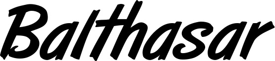 Vorschau des Bootsnamens "Balthasar" als Schriftzug für "Bootsbeschriftung Klassisch 38"