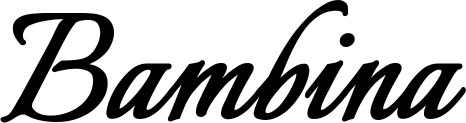 Bootsname 'Bambina' angezeigt als 'Bootsbeschriftung Klassisch 58'