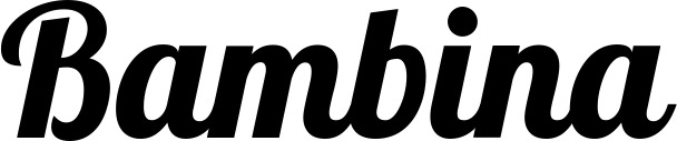 Vorschau des Bootsnamens "Bambina" als Schriftzug für "Bootsbeschriftung Neu 60"