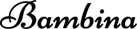 Vorschau des Bootsnamens "Bambina" als Schriftzug für "Bootsbeschriftung Klassisch 84"
