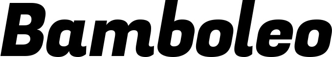 Vorschau des Bootsnamens "Bamboleo" als Schriftzug für "Bootsbeschriftung Kursiv 04"