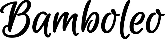 Vorschau des Bootsnamens "Bamboleo" als Schriftzug für "Bootsbeschriftung Klassisch 105"