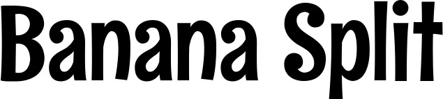 Vorschau des Bootsnamens "Banana Split" als Schriftzug für "Bootsbeschriftung Neu 68"