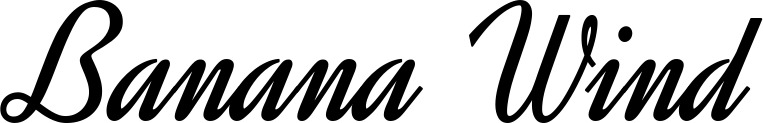 Vorschau des Bootsnamens "Banana Wind" als Schriftzug für "Bootsbeschriftung Klassisch 44"