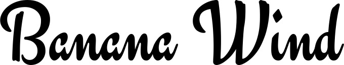 Vorschau des Bootsnamens "Banana Wind" als Schriftzug für "Bootsbeschriftung Klassisch 63"