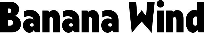 Vorschau des Bootsnamens "Banana Wind" als Schriftzug für "Bootsbeschriftung Fett 24"