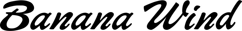 Vorschau des Bootsnamens "Banana Wind" als Schriftzug für "Bootsbeschriftung Klassisch 12"