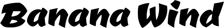 Vorschau des Bootsnamens "Banana Wind" als Schriftzug für "Bootsbeschriftung Neu 39"