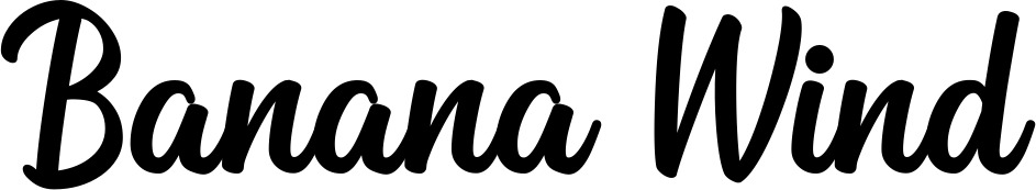 Vorschau des Bootsnamens "Banana Wind" als Schriftzug für "Bootsbeschriftung Klassisch 43"