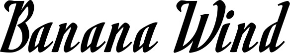 Vorschau des Bootsnamens "Banana Wind" als Schriftzug für "Bootsbeschriftung Klassisch 93"
