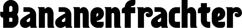 Vorschau des Bootsnamens "Bananenfrachter" als Schriftzug für "Bootsbeschriftung Neu 32"