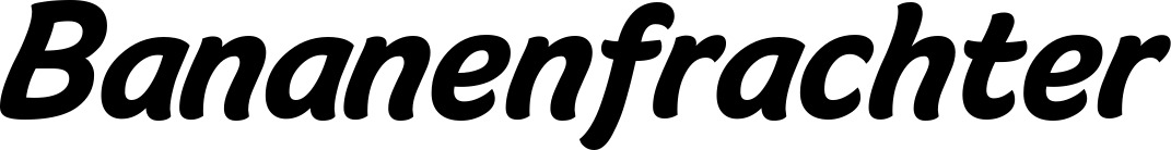 Vorschau des Bootsnamens "Bananenfrachter" als Schriftzug für "Style Klassisch 14"