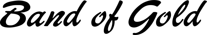 Vorschau des Bootsnamens "Band of Gold" als Schriftzug für "Bootsbeschriftung Klassisch 12"