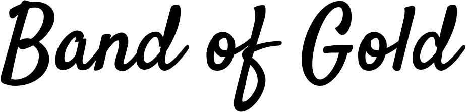 Vorschau des Bootsnamens "Band of Gold" als Schriftzug für "Bootsbeschriftung Klassisch 96"