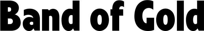 Vorschau des Bootsnamens "Band of Gold" als Schriftzug für "Bootsbeschriftung Fett 24"