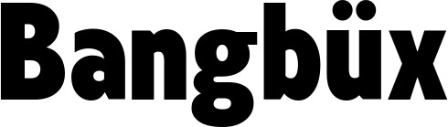 Vorschau des Bootsnamens "Bangbüx" als Schriftzug für "Bootsbeschriftung Fett 24"
