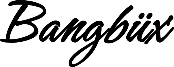 Vorschau des Bootsnamens "Bangbüx" als Schriftzug für "Bootsbeschriftung Klassisch 71"