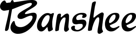 Vorschau des Bootsnamens "Banshee" als Schriftzug für "Bootsbeschriftung Klassisch 15"
