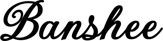 Vorschau des Bootsnamens "Banshee" als Schriftzug für "Bootsbeschriftung Klassisch 69"