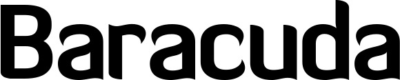 Vorschau des Bootsnamens "Baracuda" als Schriftzug für "Bootsbeschriftung Normal 06"