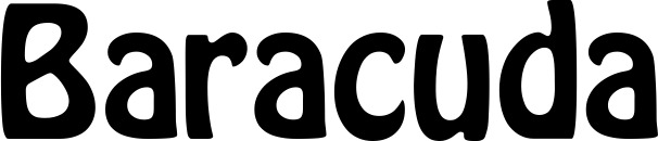 Vorschau des Bootsnamens "Baracuda" als Schriftzug für "Bootsbeschriftung Fett 01"