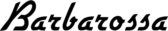 Vorschau des Bootsnamens "Barbarossa" als Schriftzug für "Bootsbeschriftung Klassisch 66"