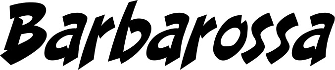Vorschau des Bootsnamens "Barbarossa" als Schriftzug für "Bootsbeschriftung Klassisch 31"