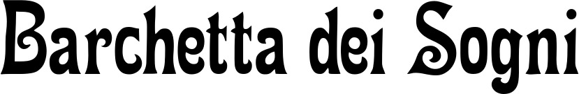 Vorschau des Bootsnamens "Barchetta dei Sogni" als Schriftzug für "Bootsbeschriftung Neu 44"
