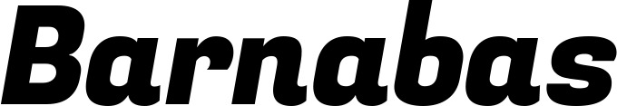 Vorschau des Bootsnamens "Barnabas" als Schriftzug für "Bootsbeschriftung Kursiv 04"