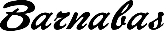 Vorschau des Bootsnamens "Barnabas" als Schriftzug für "Bootsbeschriftung Klassisch 12"