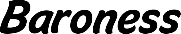 Vorschau des Bootsnamens "Baroness" als Schriftzug für "Bootsbeschriftung Klassisch 14"