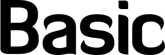 Vorschau des Bootsnamens "Basic" als Schriftzug für "Bootsbeschriftung Normal 06"