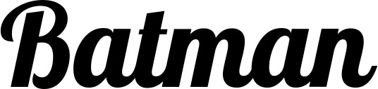 Vorschau des Bootsnamens "Batman" als Schriftzug für "Bootsbeschriftung Neu 60"