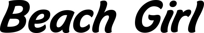 Vorschau des Bootsnamens "Beach Girl" als Schriftzug für "Bootsbeschriftung Klassisch 14"